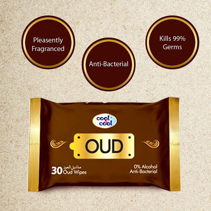 Cool & Cool Oud Wipes 30's - Image 3